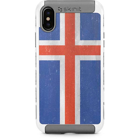 Iceland Flag Distressed iPhone Cases